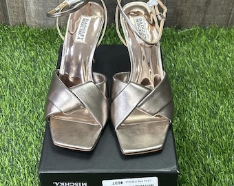 バッジリー・ミシュカ ブリンリー ヒールサンダル ゴールドメタリック サイズ10 新品