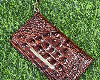 Brahmin Ady ウォレット ピーカン メルボルン クロコ型押しレザー ブラウン 新品タグなし