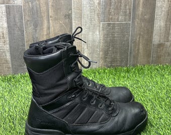 1962 US Army Cap Toe Combat BOOTS Mens 7 R Military Leather 60s