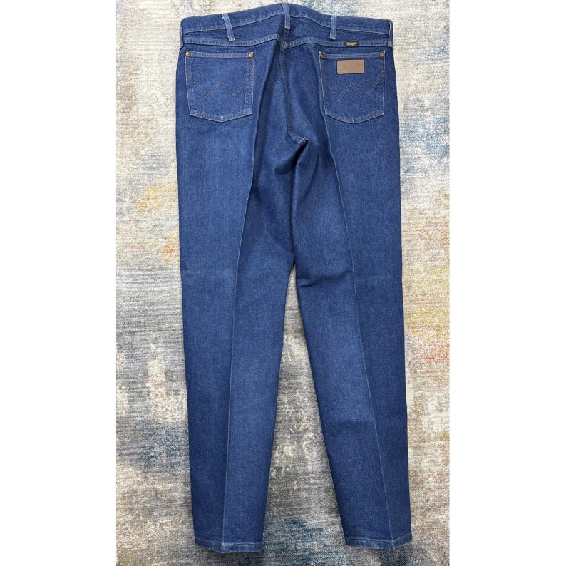 Vintage Wrangler Jeans 42x34 Tagamax Western Workwear Blue Denim image 8
