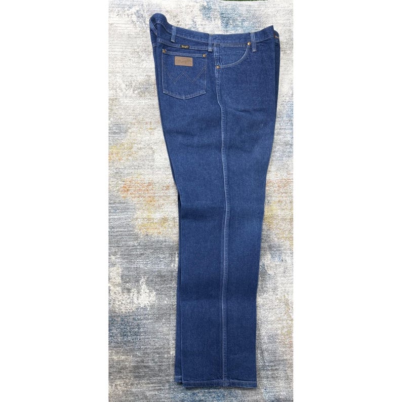 Vintage Wrangler Jeans 42x34 Tagamax Western Workwear Blue Denim image 2