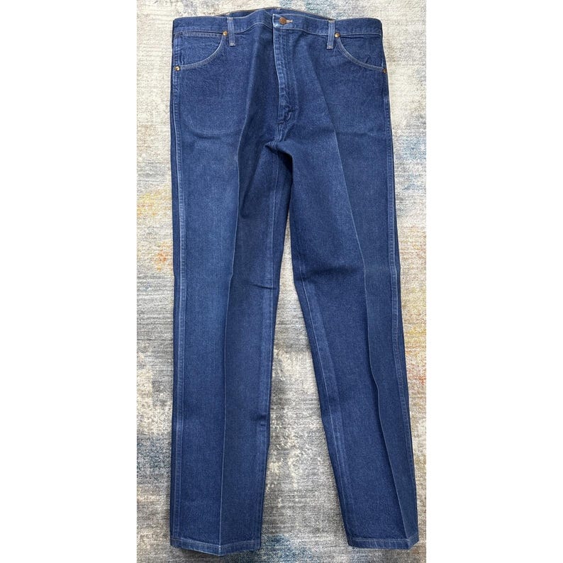 Vintage Wrangler Jeans 42x34 Tagamax Western Workwear Blue Denim image 7