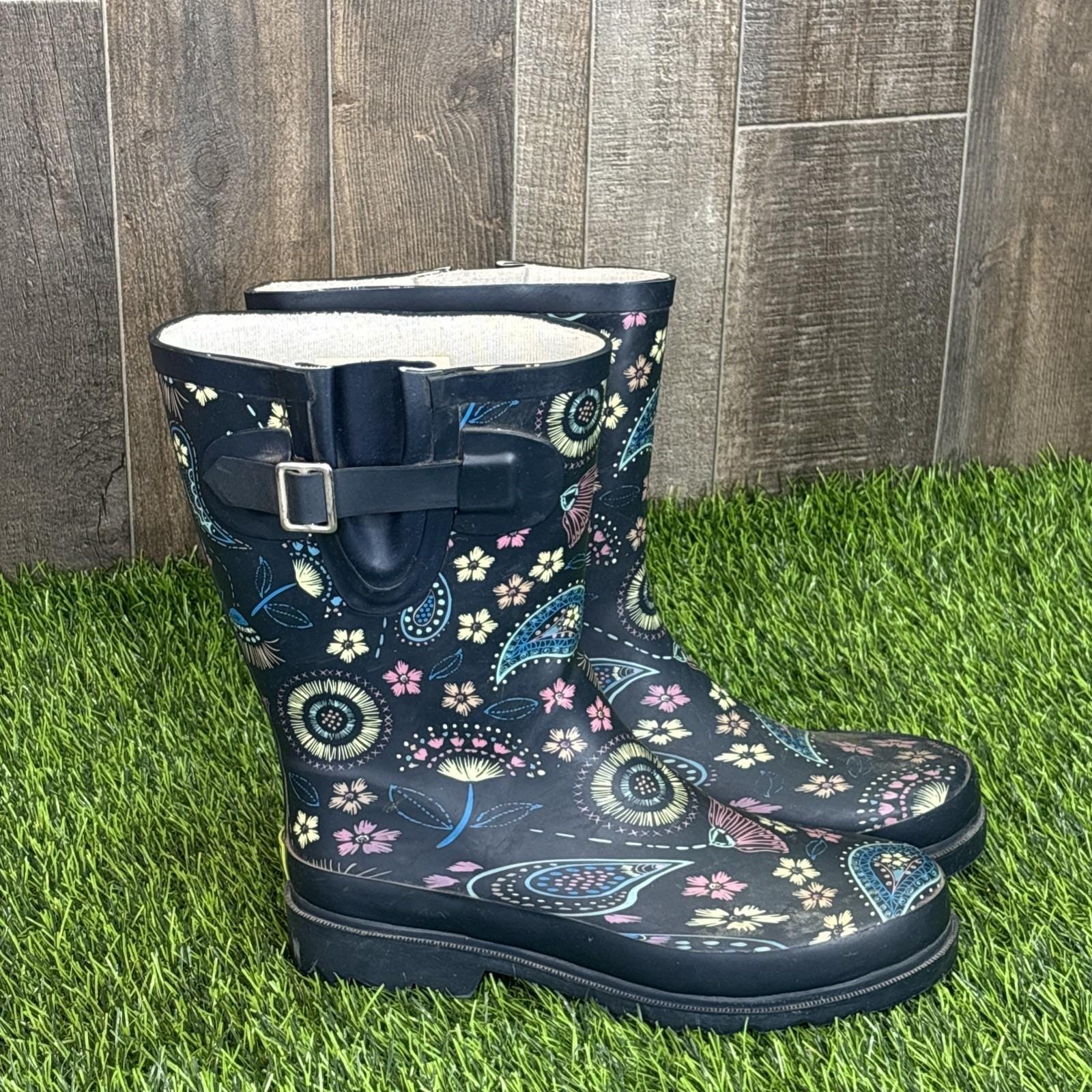 Vintage ROYAL rain boots Vintage Embroidered Boot for Women main image 3