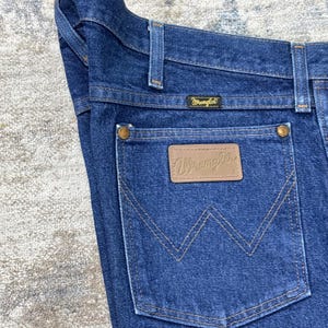 Vintage Wrangler Jeans 42x34 Tagamax Western Workwear Blue Denim image 3
