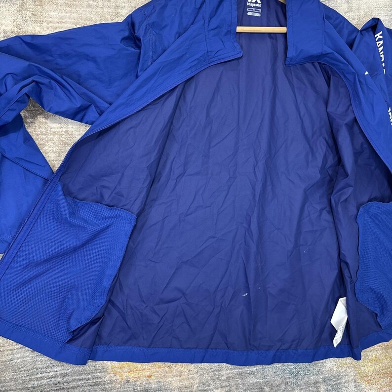 Majestic Kansas City Royals Windbreaker Jacket Womens M Blue Full Zip image 7