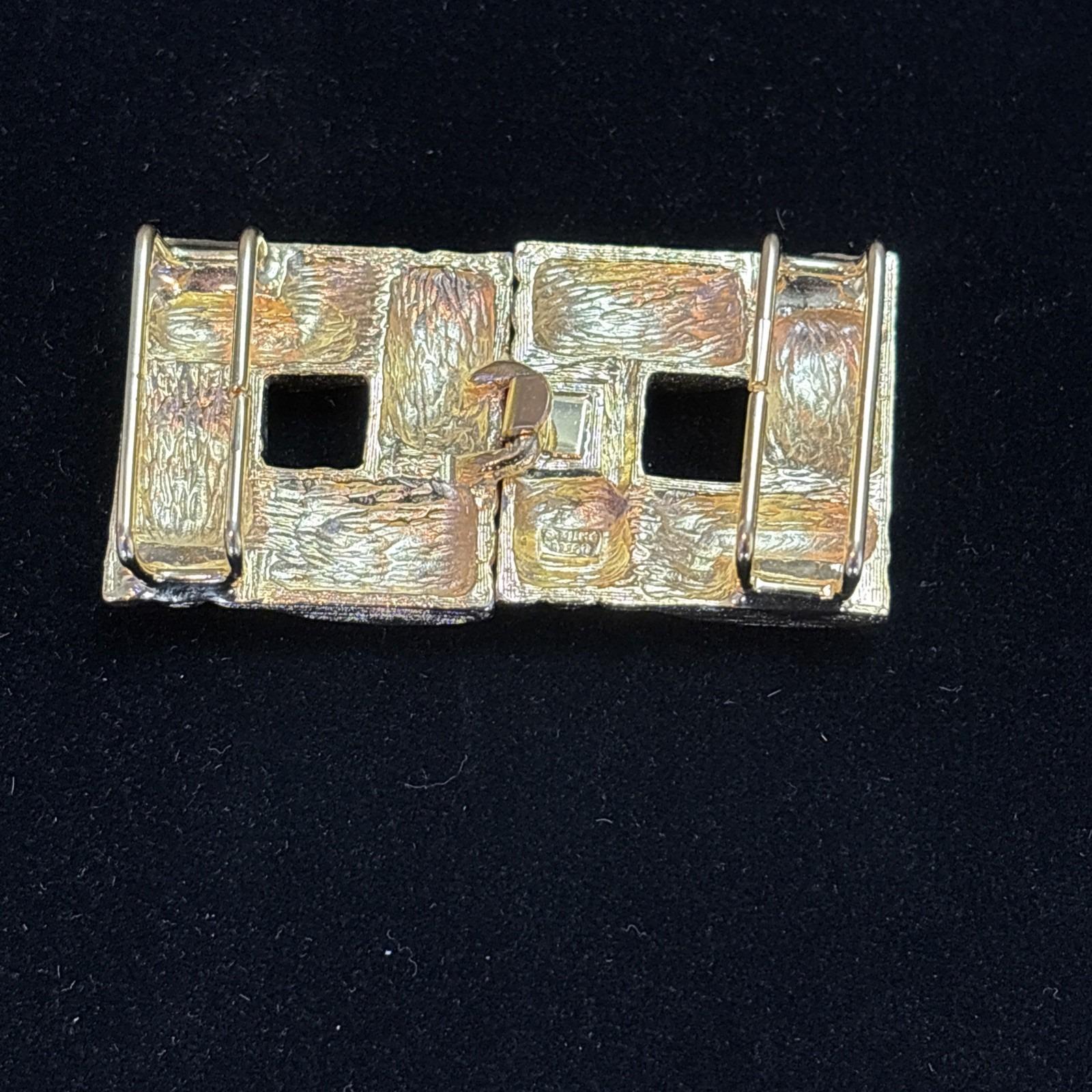 Vintage Dotty Smith Art Deco Faux Onyx Gold Belt Buckle Vintage Dottie Smith Gold Tone Belt Buckle Statement  main image 2