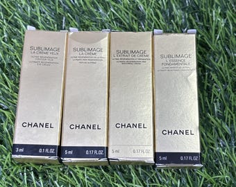 Chanel Sublimage Skincare Bundle 4pc Mini Set La Creme Eye Cream Essence NIB