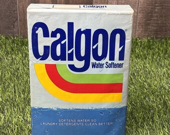 Vintage Calgon Water Softener 40 Oz NOS Full Box Laundry Detergent Additive