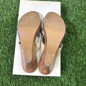 Tommy Bahama Wooden Say No Raw Sugar Italy Suede Leather Slide Sandals image 8