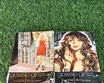 Lote de novelas gráficas y manga de Gossip Girl, volúmenes 1 y 2, anime juvenil.