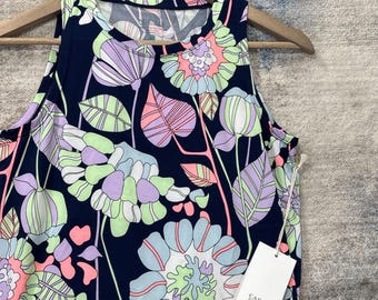 Top de baño Carve Designs XS Nwt UPF 50 Camiseta sin mangas floral Playa Surf Precio de venta sugerido 60