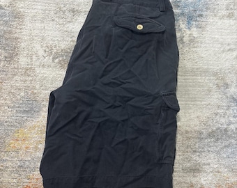 Tommy Bahama Herr Sidenshorts Storlek 38 Svart Cargo Casual Lyx