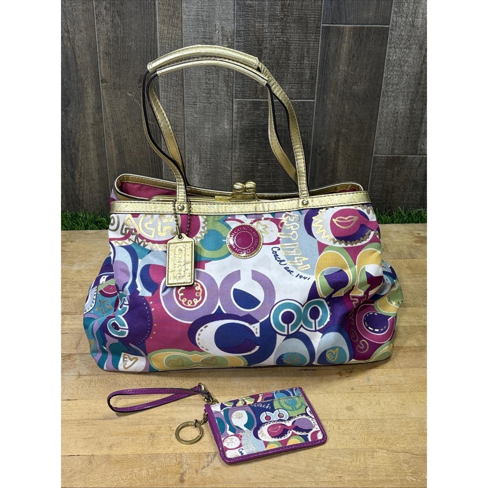 Coach Poppy Graffiti Handbags - Etsy