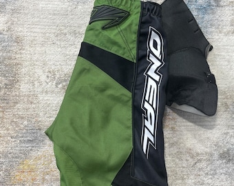 Pantalones de motocross O'Neal para jóvenes, color verde y negro, para motocross, ATV y motos de cross.