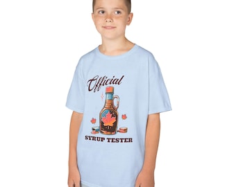 Camiseta de probador de jarabe de arce, camiseta divertida de jarabe de arce para niños, camiseta de Sids de jarabe de arce para panqueques, camiseta gráfica de jarabe de arce para niños, regalo para amantes del jarabe de arce
