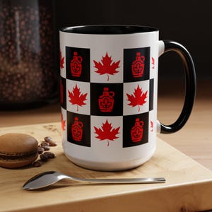 Ahornsirup-Kaffeetasse, perfektes Geschenk für Ahornsirup-Liebhaber, Sugarin-Saison-Geschenk, Ahorn-Saison-Kleidung, Vermont Retro karierter Grafiktee