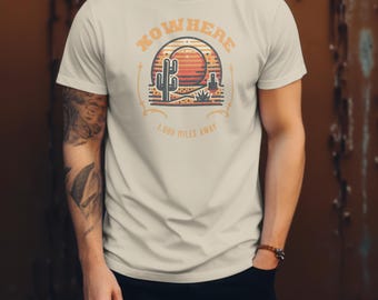 Camiseta retro de concierto country western de Dwight Yoakam "1000 Miles From Nowhere", camiseta de festival de música country de los 90, camiseta con letras clásicas vintage