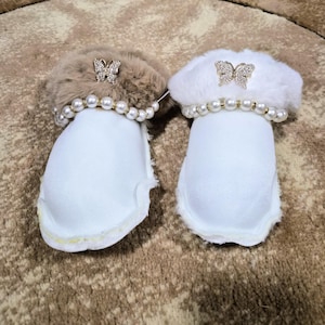 Crocs Faux Fur Inserts with Jewelry Charms
