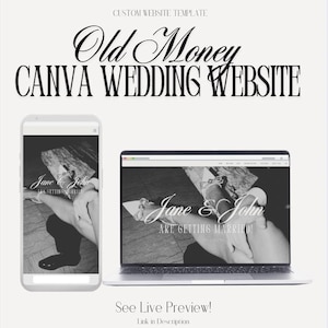 Altes Geld Canvas Hochzeitswebsite Template