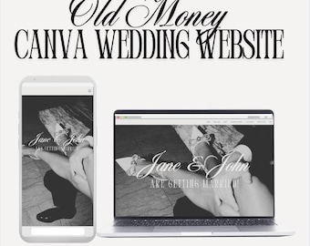 Altes Geld Canvas Hochzeitswebsite Template