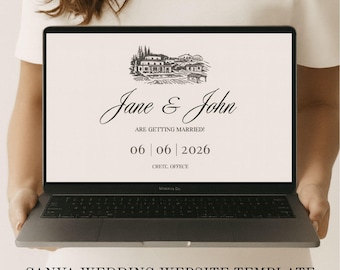 Modèle personnalisable de site Web de mariage « Old Money Vineyard » — Élégant, d'inspiration vintage, entièrement modifiable (DÉMO DANS LA DESCRIPTION)