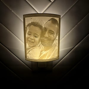 3D gedrucktes Foto Nachtlicht | Kundenspezifische Lithophan-Lampe | Hochzeit, Haustier, Geburtstagsgeschenk