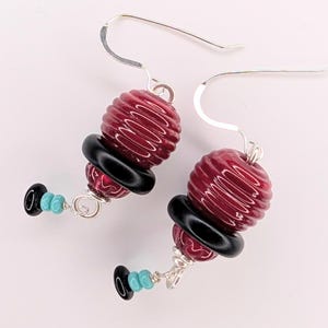 1 Pair Lampwork Beads and Sterling Silver Earrings