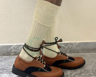 Calzini Kilt Bianco Sporco: Calzini da Highlander Scozzesi