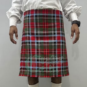 Scottish Carolina State Tartan Kilt - Handmade Carolina Tartan Kilt for Men - Made of 16 Oz Acrylic Wool - Scottish 8 Yard Tartan Kilt
