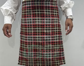 Handmade Cunningham Clan Weathered Tartan Kilt - 8 Yard Acrylic Wool