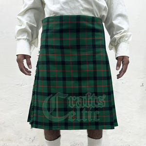 Scottish Clan Kincaid Tartan Kilt - Handmade Kincaid Family Kilt - Made of 16 Oz Acrylic Wool - Scottish 8 Yard Tartan Kilt