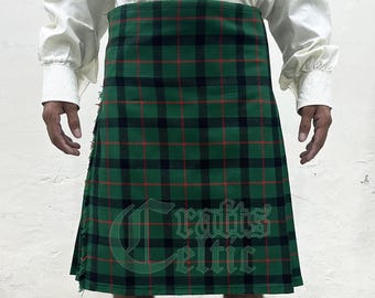Kilt de tartán del clan Kincaid hecho a mano: Kilt de herencia escocesa de 8 yardas