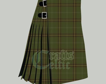 Handmade Scottish McGuigan Clan Tartan Kilt - 16 Oz Acrylic Wool