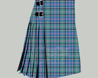 Handmade Scottish Clan Cooper Tartan Kilt - 16 Oz Acrylic Wool