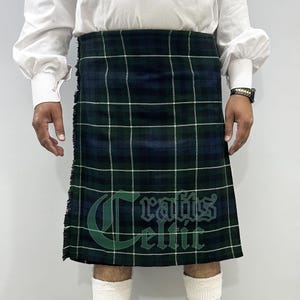 Scottish Clan Graham Modern Tartan Kilt - Handmade Graham Family Kilt - Made of 16 Oz Acrylic Wool - Scottish 8 Yard Tartan Kilt
