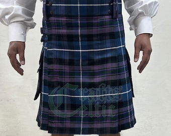 Scottish Tartan Utility Kilt - Handmade Contemporary Kilt for Men - Available in 400+ Clan Tartans