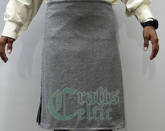 Handmade Scottish Grey Wool Kilt: Traditional Highland Attire