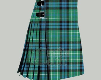 Handmade MacNeil of Colonsay Tartan Kilt: 16 Oz Acrylic Wool, 8 Yard
