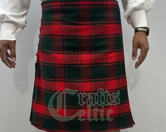 Kilt scozzese fatto a mano del clan Middleton: lana acrilica da 16 once, 8 iarde