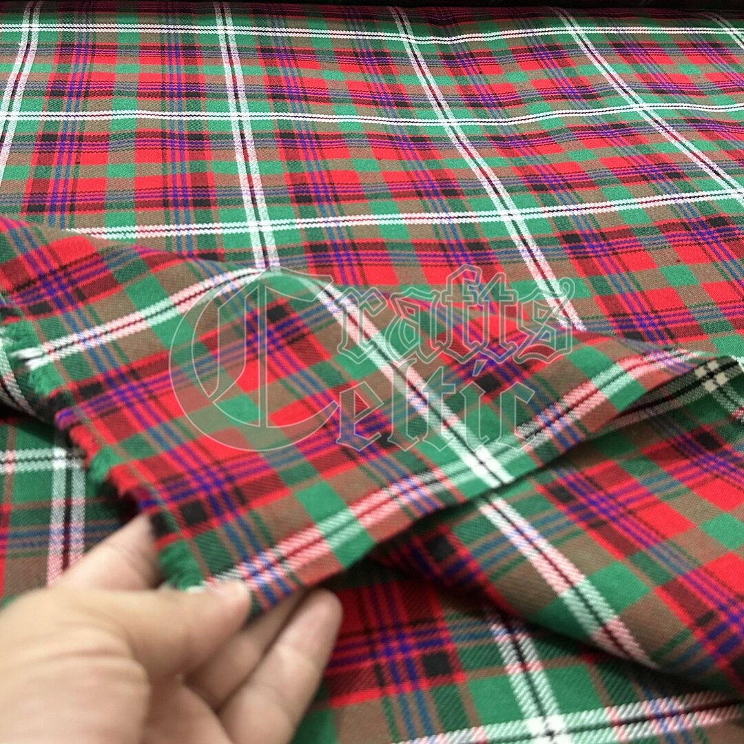 Mcguire Tartan Fabric by the Yard: 16 Oz Acrylic Wool, 54" Wide - Etsy