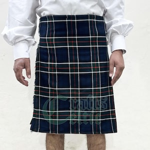 Kilt écossais moderne de tartan de clan de Colquhoun - Kilt de famille de Colquhoun fait main - fait de laine acrylique de 16 Oz - Kilt écossais de tartan de 8 verges