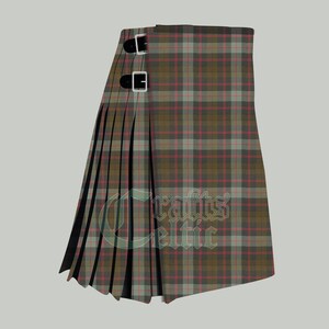 Scottish Clan Guthrie Weathered Tartan Kilt - Handmade Guthrie Family Kilt for Men - 16 Oz Acrylic Wool - Scottish 8 Yard Tartan Kilt