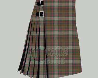 Scottish Clan Guthrie Tartan Kilt: Handmade 16 Oz Acrylic Wool, 8 Yard