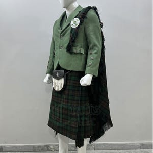 Skotsk Lovat Grön Kilt-outfit: 6-delat bröllopsset, klan-tartan