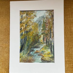 Landscape Stream1, peinture originale technique mixte