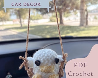 Swinging Duck Car Decor Crochet Pattern - DIGITAL DOWNLOAD