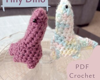 Tiny Dino Crochet Pattern - DIGITAL DOWNLOAD