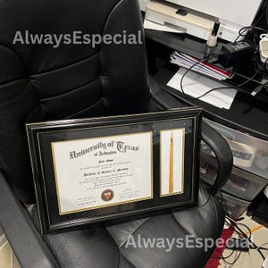 Holz-Diplom-Rahmen mit Quaste | College Degree Rahmen | Master Diploma Frame | Moderner Diplom-Rahmen | Geschenk für bestanden