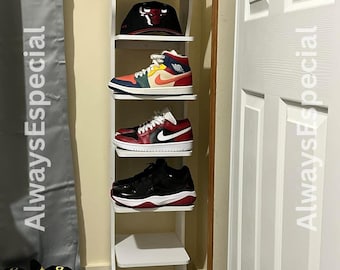 7 Tier Vertical Wood Shoe Rack | Shoe Storage | Shoe Organizer | Narrow Shoe Storage Organizer | Entryway Shoe Rack | Corner Shoe Rack