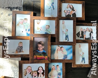 Set of 12 Wooden Collage Picture Frames | Photo Collage Frame | Family Picture Frame | Wedding Photo Frame | Multi Photo Frame